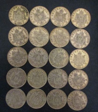 Vingt pièces de 20 FF en or