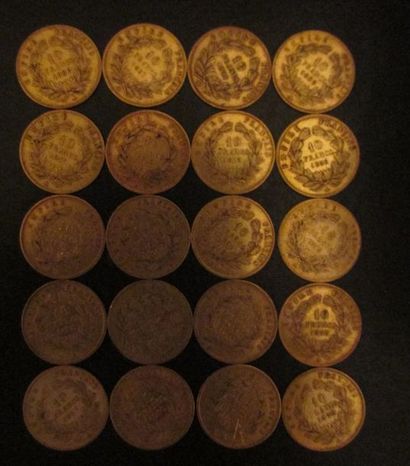 Vingt pièces de 10 FF en or