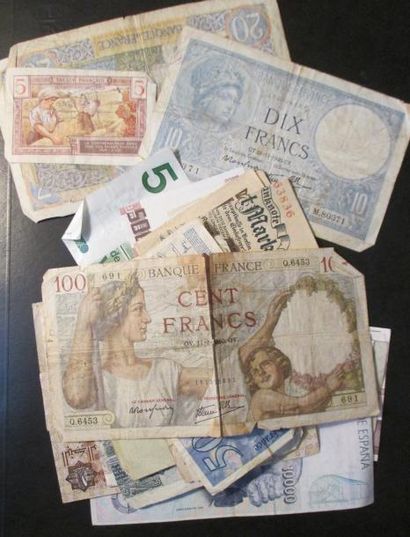 Lot de billets anciens

