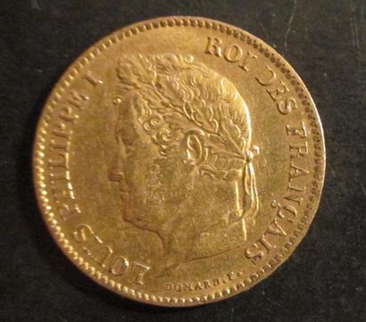 Une pièce de 40 FF en or 1836