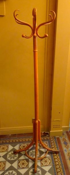 Porte-manteaux perroquet laqué orange