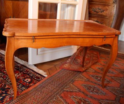 Table basse en bois naturel, piedsc ambrés,...