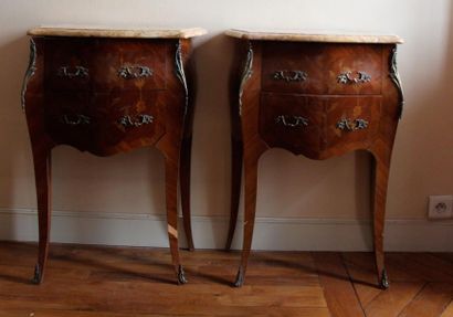 Paire de tables de salon en bois de placage...