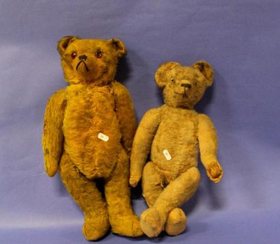 Deux ours en peluche français 1930-1940....