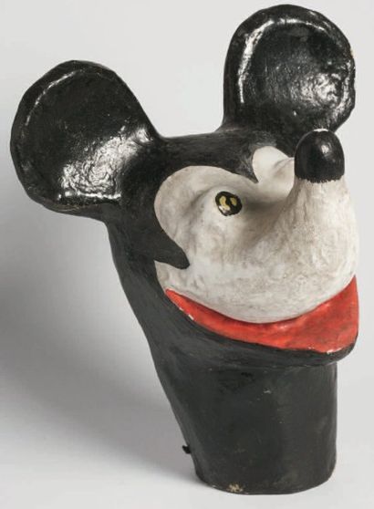 MICKEY MOUSE Marionnette en papier mâché....