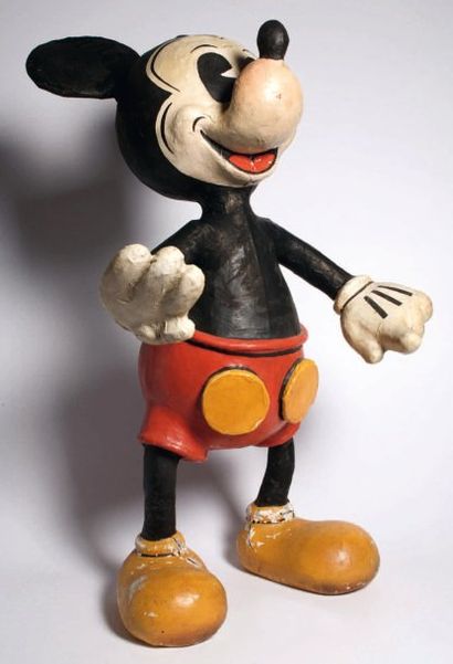 MICKEY MOUSE Figurine en papier mâché représentant...