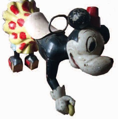 MICKEY MOUSE Elément de manège en bois peint...