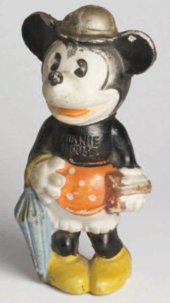 MICKEY MOUSE Figurine en porcelaine mate...
