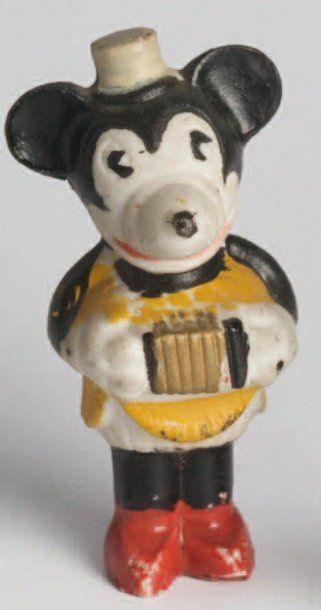 MICKEY MOUSE Figurine en porcelaine mate...