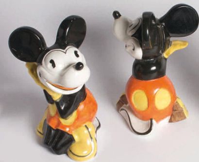MICKEY MOUSE Paire de tirelire en céramique...