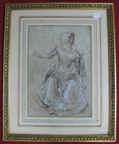 WATTEAU Antoine (D'après) (1684 - 1721)
Femme...