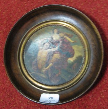 Miniature ronde sur ivoire d'après le tableau...