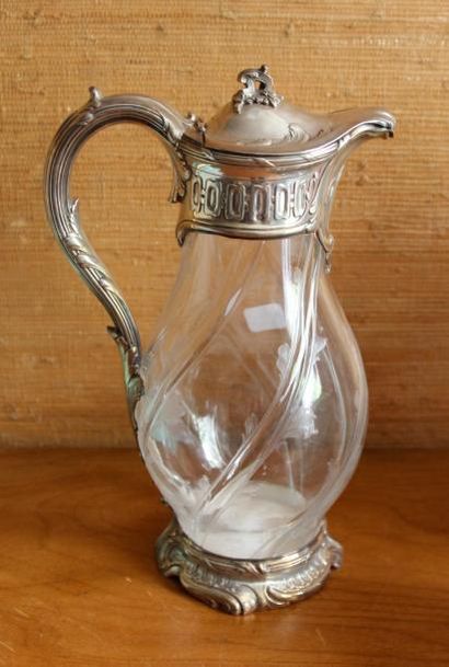 carafe en cristal monture argent

(accident...