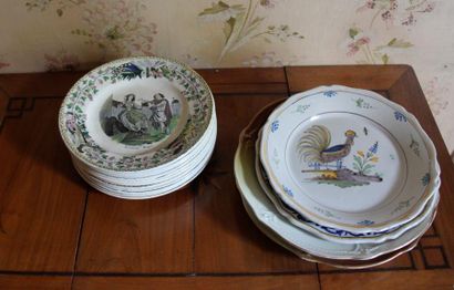CREIL ET MONTEREAU LEBOEUF Millet 12 assiettes...