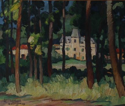 Gaston BALANDE (1880-1971) 

Vue du château...