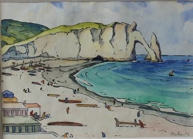 Gaston BALANDE (1880-1971)
Vue d'Etretat
Aquarelle...