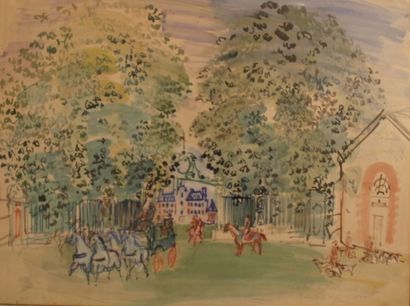 Raoul DUFY (1877-1953)
Attelage quittant...