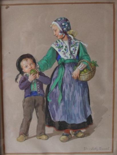 Élisabeth SONREL (1874-1953)

Le goûter

Aquarelle,...