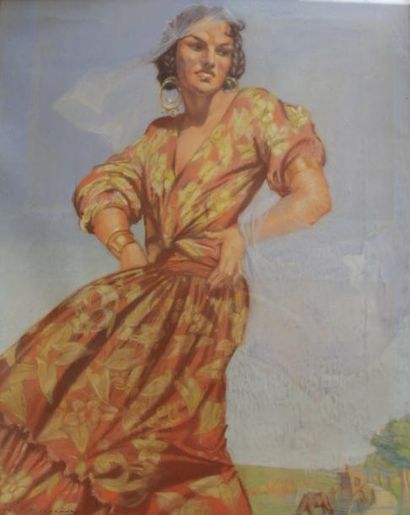 Yves VILLENEUVE (XXème s.)

La gitane

Pastel...