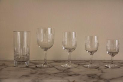 BACCARAT

Partie de service de verres sur...