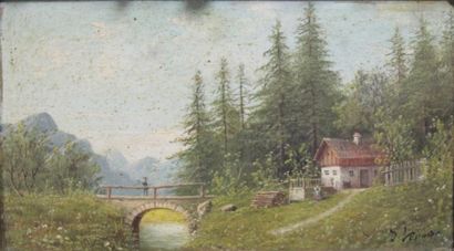 Jules VERNIER (1862-1937)

Paysage alpestre...