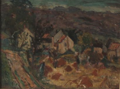 Michel KIKOINE (1892-1968) 

Paysans aux...