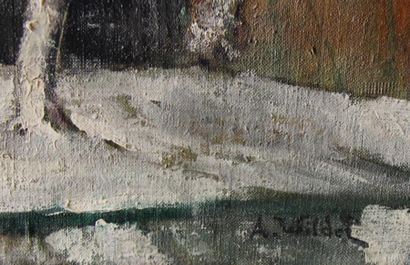 André WILDER (1871-1965) 

Maison enneigée

Huile...