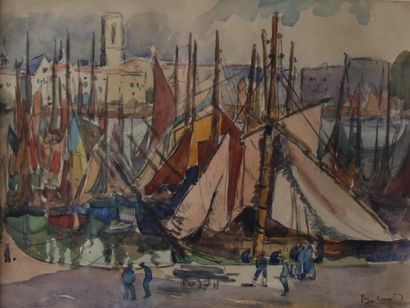 Gaston BALANDE (1880-1971)

Voiliers à quai

Aquarelle...