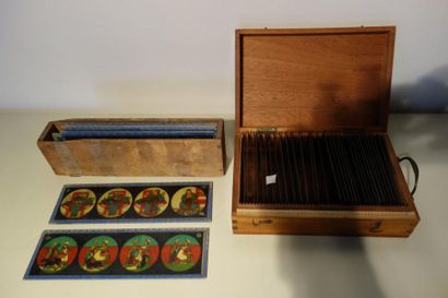 Deux boites de plaques argentiques pour des...