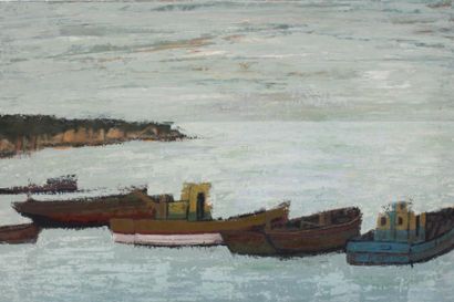 Roger ARGENTON (1908-1990) Chalutiers au...