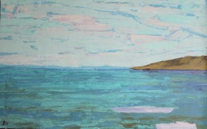Roger ARGENTON (1908-1990) Bord de mer Huile...