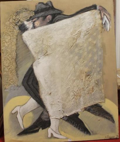 Ecole contemporaine Couple de danseurs Technique...