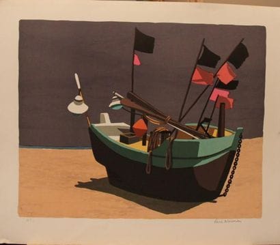 LARS NOORMAN (1915-1979) Bateaux de pêche...