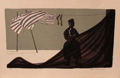 LARS NOORMAN (1915-1979) Bateaux Pêcheurs...
