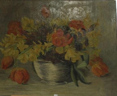 Ecole moderne Bouquet de fleurs Huile sur...