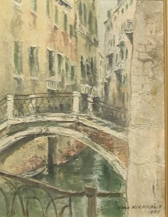 Isamu HIRAKAWA (1921-1989) Venise Huile sur...