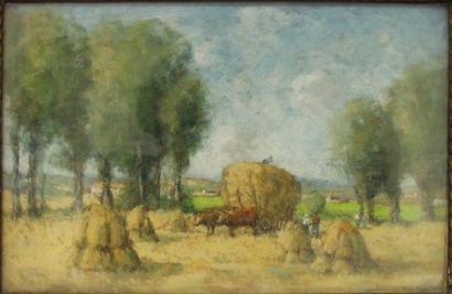 André des FONTAINES (1869-1910) La charrette...