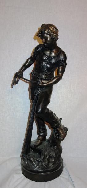 L & F MOREAU Le marin Sculpture en bronze...