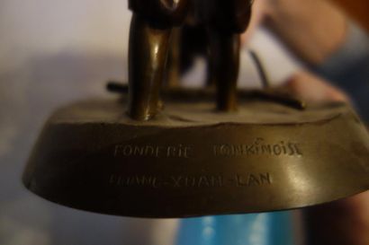 Hoang-Xuan LAN Le laboureur indochinois Sculpture...