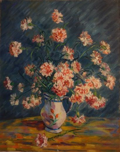 Gisèle RENAUT (XXème s.) Bouquet de fleurs...