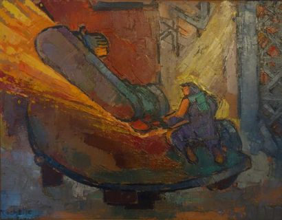 Raymond ROCHETTE (1906-1993) Meulage Huile...
