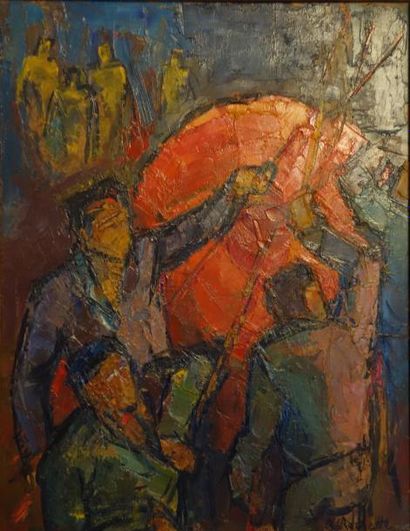 Raymond ROCHETTE (1906-1993) Les amarreurs...