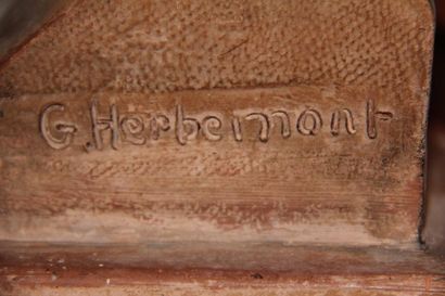 Lot de trois bustes : - Gustave HERBEMENT...