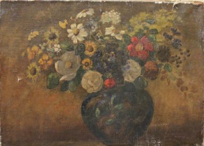 Ecole moderne Nature-morte aux bouquets de...