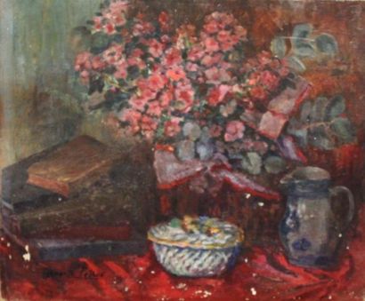 Ecole moderne Nature-morte aux bouquets de...