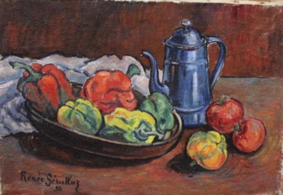 Ecole moderne Nature morte Huit huiles sur...