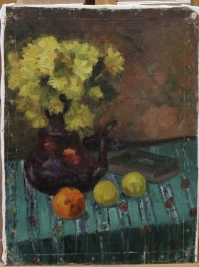 Ecole moderne Nature morte Huit huiles sur...