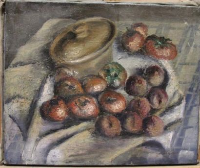 Ecole moderne Nature morte Huit huiles sur...