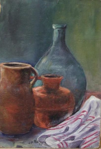 Ecole moderne Nature morte Huit huiles sur...