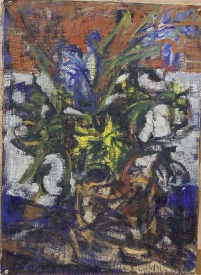 Ecole moderne Nature-morte Six huiles sur...